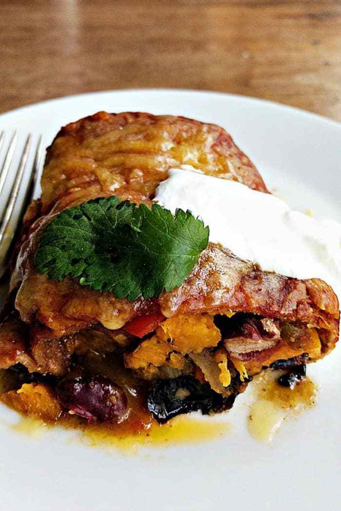 Vegetarian Black Bean Sweet Potato Enchiladas (2) (WEDNESDAY DELIVERY)